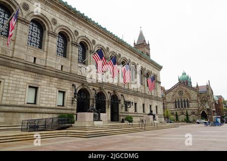 McKim Building, Boston public Library, Boston, Massachusetts, États-Unis, Amérique du Nord Banque D'Images