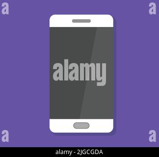 Smartphone plat Ecran brillant Illustration icône de périphérique moderne Illustration de Vecteur