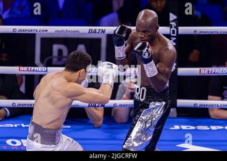 LONDRES, ROYAUME-UNI. 09th juillet 2022. Israël Madrimov vs Michel Soro pour final Eliminator - WBA World Super-Welterweight titre pendant sous la carte de combat de Chisora vs Fulev à l'arène O2 samedi, 09 juillet 2022 à LONDRES ROYAUME-UNI. Credit: Taka G Wu/Alay Live News Banque D'Images