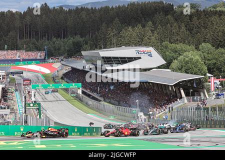 Spielberg, Autriche. 09th juillet 2022. Début de la course de sprint en 2022 Grand Prix d'Autriche - course de sprint, Championnat de Formule 1 à Spielberg, Autriche, 09 juillet 2022 crédit: Agence de photo indépendante/Alamy Live News Banque D'Images