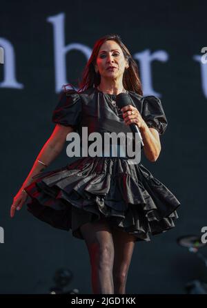 Lytham, Lancashire, Royaume-Uni. 9th juillet 2022. Natalie Imbruglia chante en direct au Lytham Festival 9July 2022 crédit: Sharon Dobson/Alamy Live News Banque D'Images