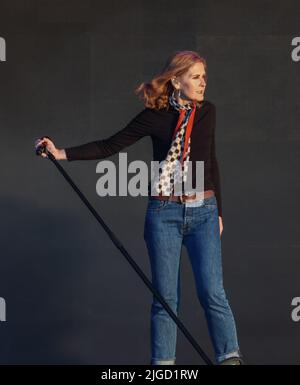 Lytham, Lancashire, Royaume-Uni. 9th juillet 2022. Alison Moyet chante en direct au Lytham Festival 9July 2022 crédit: Sharon Dobson/Alamy Live News Banque D'Images