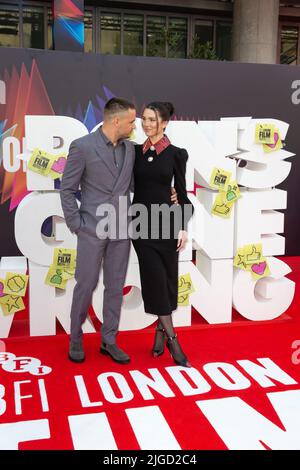 Des célébrités assistent au BFI 65th London film Festival première mondiale de « Ron's Gone Wrong » qui s'est tenue au Royal Festival Hall, Southbank avec: Liam Payne, Maya Henry où: Londres, Royaume-Uni quand: 09 oct 2021 crédit: Mario Mitsis/WENN Banque D'Images