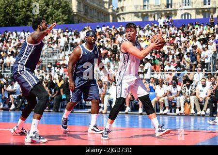 Paris, France. 09th juillet 2022. Concurrents lors du tournoi de basket-ball Quai 54 (Championnat du monde de Streetball) à Paris, France sur 9 juillet 2022. Crédit : Victor Joly/Alamy Live News Banque D'Images