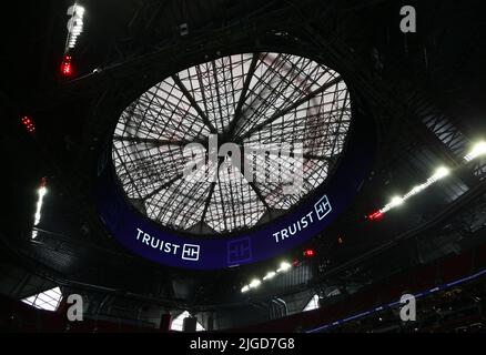 Atlanta, Géorgie, États-Unis. 9th juillet 2022. Stade Mercedes Benz avant le début d'un match de football de ligue majeure entre Atlanta United et Austin FC sur 9 juillet 2022 à Atlanta, Géorgie. Austin a gagné 3-0. (Credit image: © Scott Coleman/ZUMA Press Wire) Credit: ZUMA Press, Inc./Alamy Live News Banque D'Images