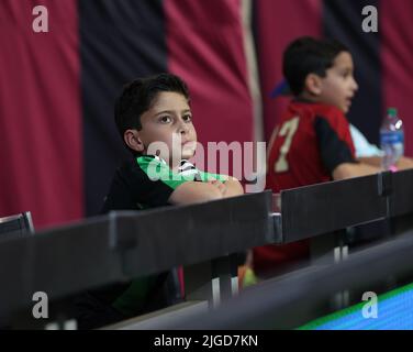 Atlanta, Géorgie, États-Unis. 9th juillet 2022. Un jeune fan du FC Austin avant le début d'un match de football de grande ligue entre Atlanta United et le FC Austin sur 9 juillet 2022 à Atlanta, Géorgie. Austin a gagné 3-0. (Credit image: © Scott Coleman/ZUMA Press Wire) Credit: ZUMA Press, Inc./Alamy Live News Banque D'Images