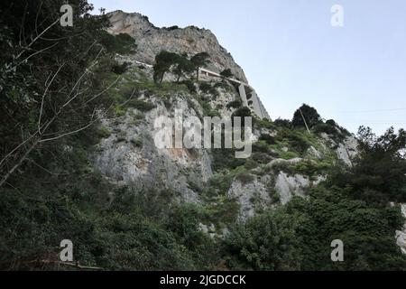 Anacapri - Scorcio del Monte Solaro dalla Scala Fenicia Banque D'Images