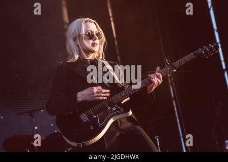 Madrid, Espagne. 08th juillet 2022. Phoebe Bridgers se produit sur scène au MadCool Festival de Madrid. (Photo de Valeria Magri/SOPA Images/Sipa USA) crédit: SIPA USA/Alay Live News Banque D'Images