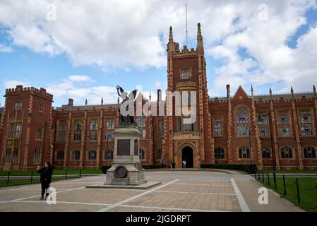 le bâtiment lanyon université queens belfast en irlande du nord Banque D'Images