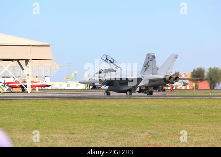 Vue de la Royal Australian Air Force McDonnell Douglas F A 18 Banque D'Images