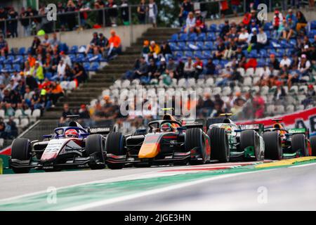 17 IWASA Ayumu (jpn), DAMS, Dallara F2, action pendant la ronde 8th du Championnat de Formule 2 de la FIA 2022, sur l'anneau de taureau rouge, de 8 juillet à 10, 2022 à Spielberg, Autriche - photo Antonin Vincent / DPPI Banque D'Images