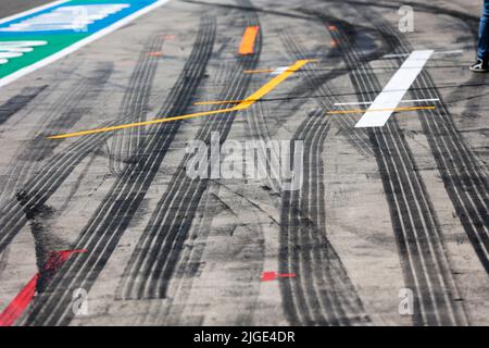 Spielberg, Autriche. 9th juillet 2022. Marques de pneus, Grand Prix d'Autriche F1 au Red Bull Ring sur 9 juillet 2022 à Spielberg, Autriche. (Photo par HIGH TWO) Credit: dpa/Alay Live News Banque D'Images