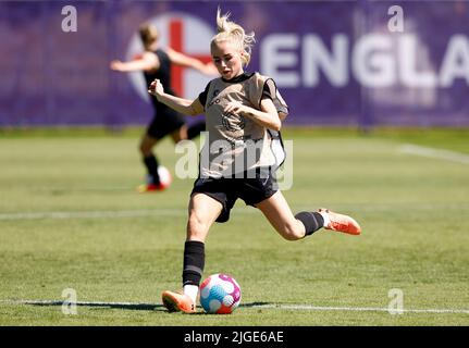 Alex Greenwood, d'Angleterre, lors d'une séance d'entraînement à l'Euro 2022 des femmes de l'UEFA, Journée des médias d'Angleterre, à Lensbury, Teddington. Date de la photo: Dimanche 10 juillet 2022. Banque D'Images