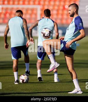 Madrid, Espagne. 10th juillet 2022. Session de formation de l'Atletico de Madrid à Majadahonda, Madrid 10 juillet 2021 Entrénamiento del Atlético de Madrid en Majadahonda, Madrid 10 juillet 2021 joueur: Carrasco POOL/ Atletico de Madrid/Cordon presse pour usage éditorial seulement crédit: CORDON PRESSE/Alay Live News Banque D'Images