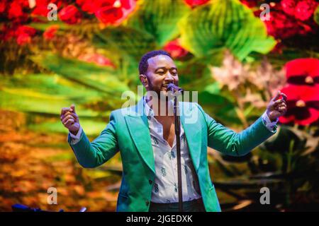 concerto di John Legend al Lucca Festival d'été, italie Banque D'Images