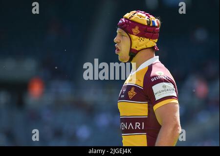 Newcastle, Angleterre - 10th juillet 2022 - Theo Fages (7) de Huddersfield Giants, Rugby League Betfred Super League Magic Weekend Huddersfield Giants vs Salford Red Devils at St James' Park Stadium, Newcastle, UK Credit: Dean Williams/Alay Live News Banque D'Images