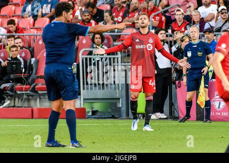 Toronto, Canada. 09th juillet 2022. Domenico Criscito (44) pendant le match MLS entre le FC de Toronto et les tremblements de terre de San Jose au champ BMO. Le jeu s'est terminé en 2-2. (Photo par Angel Marchini/SOPA Images/Sipa USA) crédit: SIPA USA/Alay Live News Banque D'Images