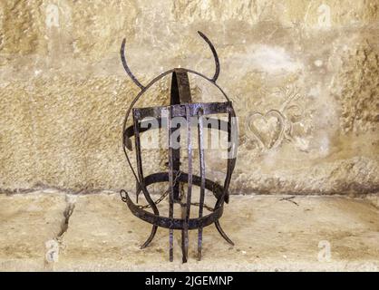 Détail des anciens instruments de torture de l'inquisition, de la douleur et de la religion Banque D'Images