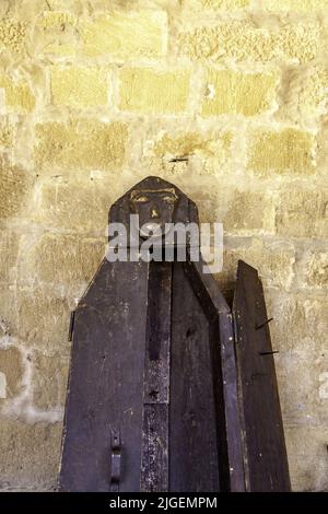 Détail des anciens instruments de torture de l'inquisition, de la douleur et de la religion Banque D'Images