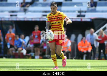 St James Park, Newcastle, Newcastle upon Tyne, Royaume-Uni. 10th juillet 2022. Betfred Super League - Magic Weekend Catalan Dragons vs Warrington Wolves Mitchell Pearce of Catalan Dragons. Crédit : Touchlinepics/Alamy Live News Banque D'Images