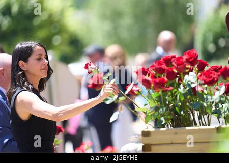 Ermua, Bizkaia, Espagne. 10th juillet 2022. Ines Arrimades assiste à l'hommage aux victimes du terrorisme à l'occasion du 25th anniversaire de l'enlèvement et de l'assassinat de Miguel Angel Blanco au Centre sportif municipal 'Miguel Angel Blanco' sur 10 juillet 2022 à Ermua, Espagne (image de crédit: © Jack Abuin/ZUMA Press Wire) crédit: ZUMA Press, Inc./Alamy Live News Banque D'Images