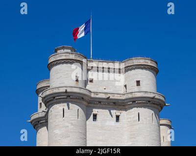 Château médiéval de Vincennes (Château de Vincennes) près de Paris en France Banque D'Images