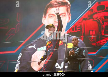 #01 Max Verstappen Red Bull Racing Honda pendant le GP autrichien, 6-10 juillet 2022 sur le circuit Red Bull Ring, Formule 1 Championnat du monde 2022. Banque D'Images