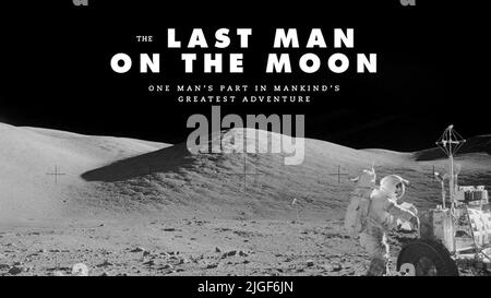 EUGENE CERNAN AFFICHE, LE DERNIER HOMME SUR LA LUNE, 2014 Banque D'Images