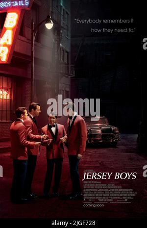 MICHAEL LOMENDA, ERICH BERGEN, JOHN LLOYD YOUNG, VINCENT PIAZZA POSTER, Jersey Boys, 2014 Banque D'Images