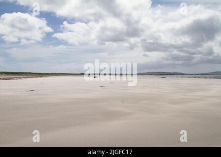 Immense plage vide à Gearraidh na Monadh Beach, South Uist Banque D'Images