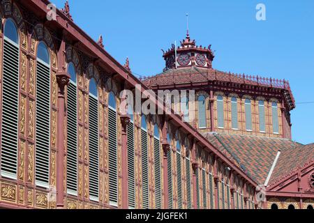 Sant Antoni Bâtiment du marché conçu par Antoni Rovira i Tria Carrer del Comte d'Urgel, Barcelone, Espagne Banque D'Images