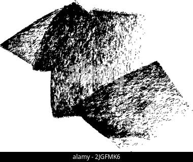Frottis de charbon gras, trait de pinceau large vectoriel. Illustration de Vecteur