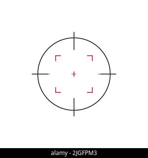 Vecteur d'icône cible isolé sur fond blanc Illustration de Vecteur