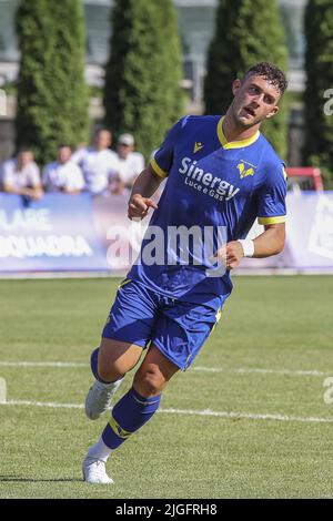 Mezzano, Italie. 09th juillet 2022. Roberto Piccoli de Hellas Verona FC pendant Hellas Verona vs US Primiero, 1Â° frendly match pré-saison Serie A Tim 2022-23, à 'Centro Sportivo Intercomunale' Mezzano di Fiera di Primiero (TN), Italie, on 09 juillet 2022. Crédit : Agence photo indépendante/Alamy Live News Banque D'Images