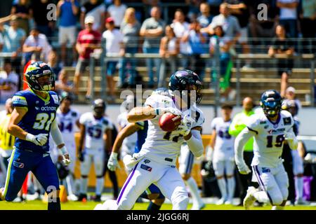 Stuttgart, Allemagne. 10th juillet 2022. WR # 17 Reece Horn/Frankfurt Galaxy crédit: Frank Baumert/Alay Live News Banque D'Images