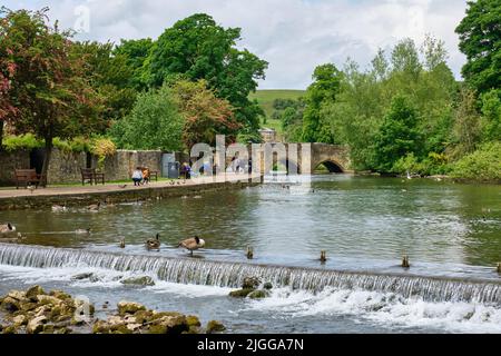 Rivière Wye, Bakewell Banque D'Images