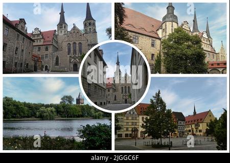 Meersburg est une ville de 6 044 habitants située dans le Bade-Wurtemberg, au sud-ouest de l'Allemagne, sur le lac de Constance. C'est une ville médiévale célèbre. Banque D'Images