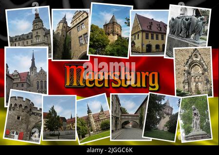 Meersburg est une ville de 6 044 habitants située dans le Bade-Wurtemberg, au sud-ouest de l'Allemagne, sur le lac de Constance. C'est une ville médiévale célèbre. Banque D'Images