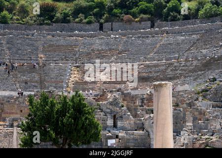 Partie du Théâtre d'Éphèse en Turquie Banque D'Images