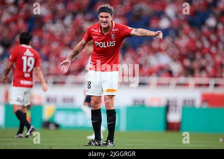 Saitama, Japon. 10th juillet 2022. Alexander Scholz (Reds) football : 2022 J1 match de ligue entre Urawa Red Diamonds 3-0 FC Tokyo au Saitama Stadium 2002 à Saitama, Japon . Credit: AFLO SPORT/Alay Live News Banque D'Images