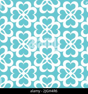 Fond sans couture coeur motif fleuri avec fleurs Illustration de Vecteur