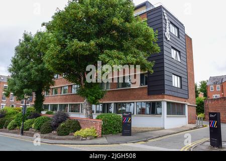 Chester, Royaume-Uni : Aug 6, 2018 : Roomzzz aparthotel à Chester. Chambres d'hôtel inhabituel dans le style d'appartements. L'hôtel dispose d'un certain nombre de suites penthouse. Banque D'Images