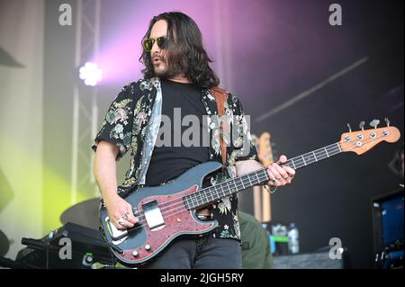 9 juillet 2022, Doncaster, Yorkshire du Sud, U.K: The Coral Performing at Askern Music Festival, Royaume-Uni , 09.07.2022 (Credit image: © Robin Burns/ZUMA Press Wire) Banque D'Images