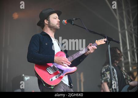 9 juillet 2022, Doncaster, Yorkshire du Sud, U.K: The Coral Performing at Askern Music Festival, Royaume-Uni , 09.07.2022 (Credit image: © Robin Burns/ZUMA Press Wire) Banque D'Images