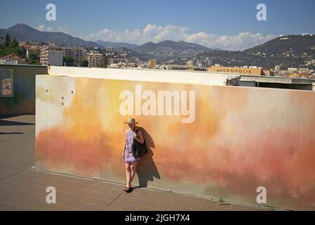 Musée d’art moderne et contemporain de Nice (Musée d’art moderne et d’art contemporain), en bref MAMAC Banque D'Images