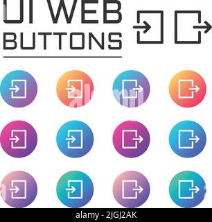 bouton web de l'interface utilisateur du compte de déconnexion. éléments de l'interface utilisateur Illustration de Vecteur