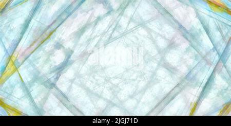 Aquarelle couleur peinture numérique dégradé stylisé fractal brillant conçu pour ressembler à un support traditionnel sur toile de papier Banque D'Images