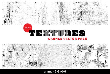 Ensemble de packs de textures vectorielles grunge Illustration de Vecteur
