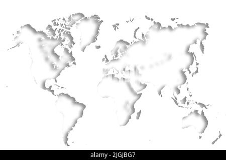 Carte du monde avec différentes couleurs une forme Bavière Allemagne Banque D'Images