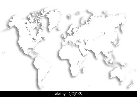 Carte du monde avec différentes couleurs une forme Bavière Allemagne Banque D'Images